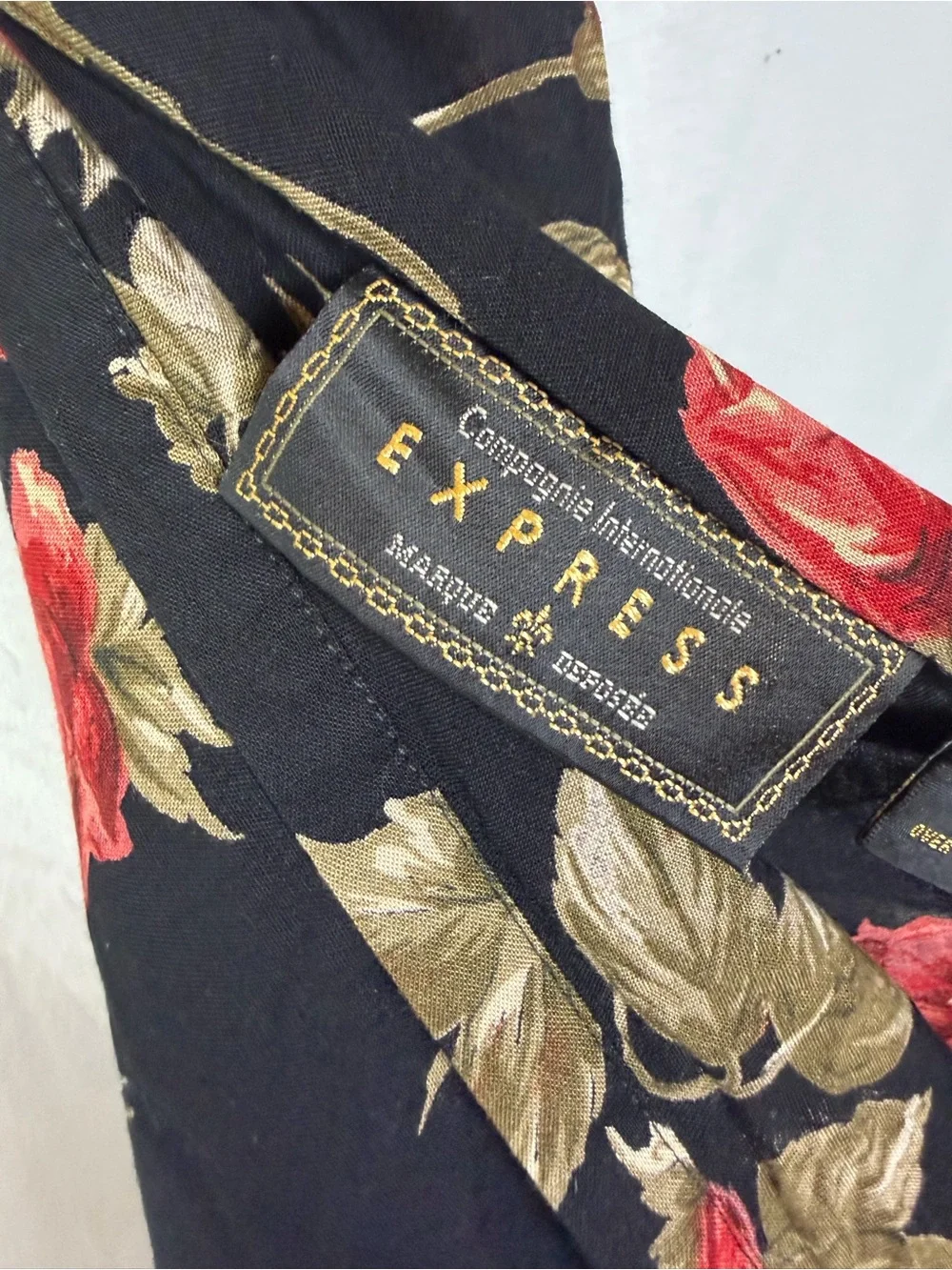 Vintage Y2K Express Rose Print Mini Skirt Romantic Grunge Coquette Medium